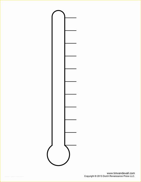 Blank Printable Thermometer